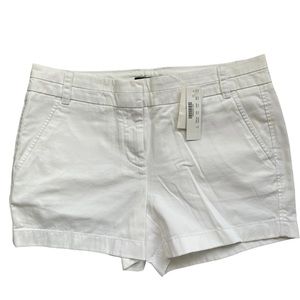 J. Crew size 4 white chino shorts. New with tags.